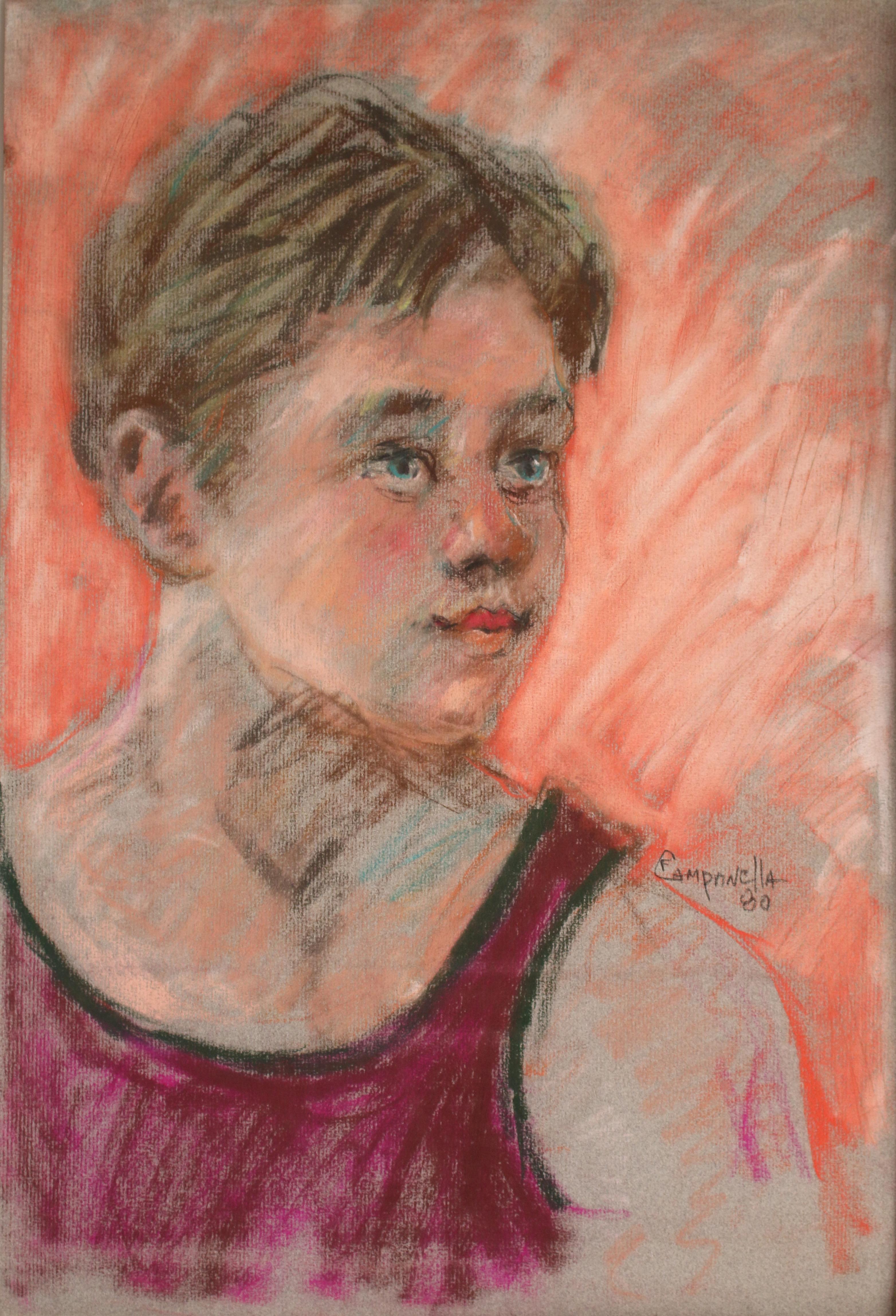 Untitled: Portrait of A Boy  - Art by Frank Campanella