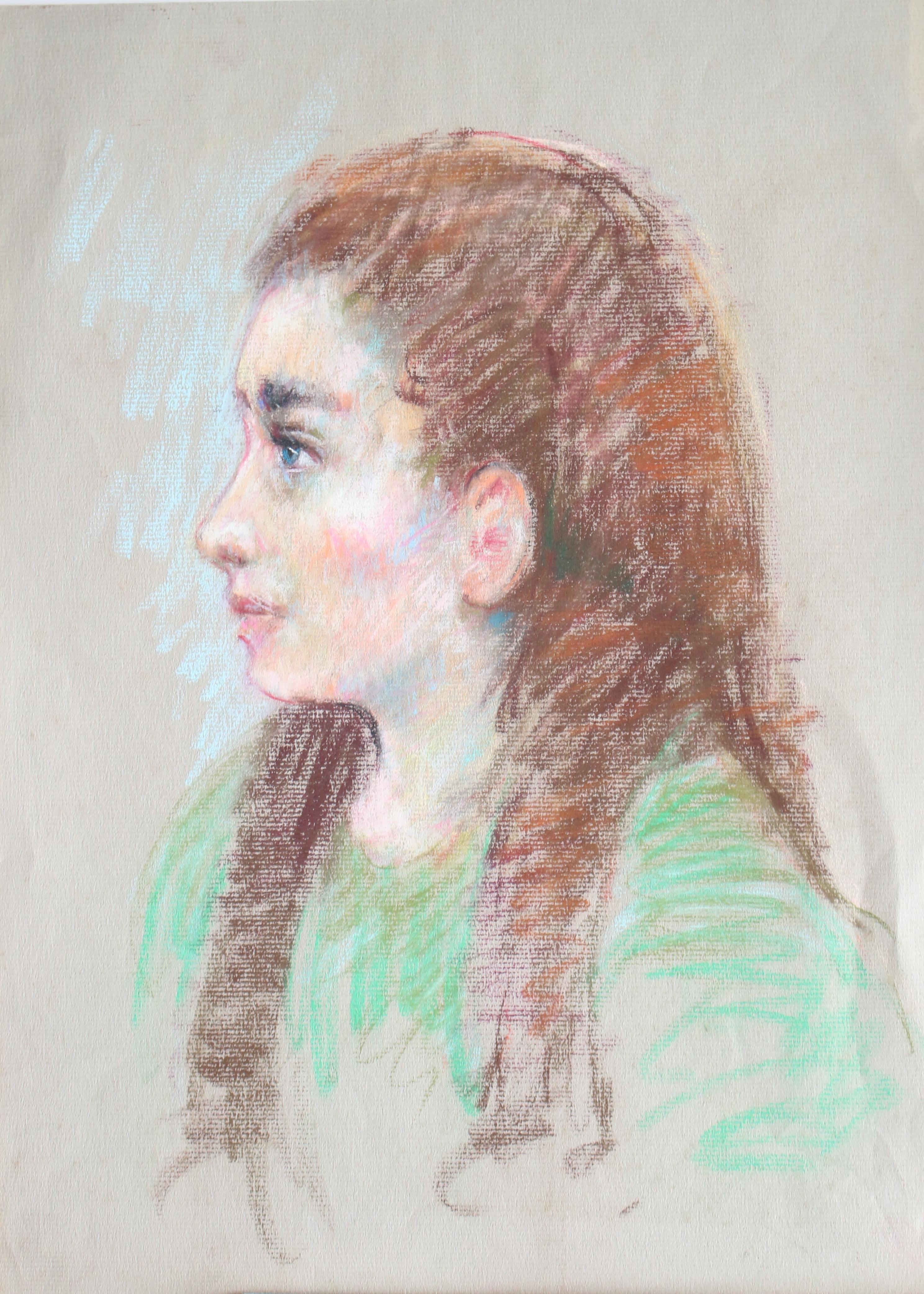 Frank Campanella Portrait – Ohne Titel: Mädchen in Grün