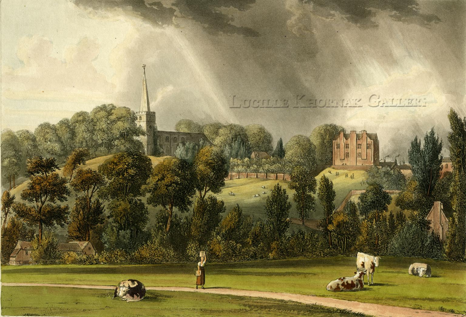 Harrow School Aquatints from History of Harrow School 1816 (after Fred McKenzie) - Print by Joseph Constantine Stadler