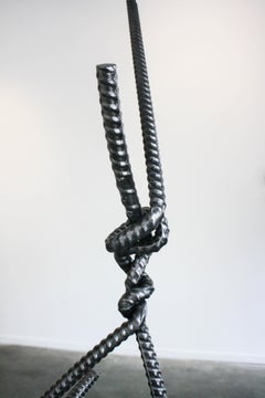 Don't Get It Twisted- Concrete, Steel, Gray, Dark, Freestanding Sculpture, Large