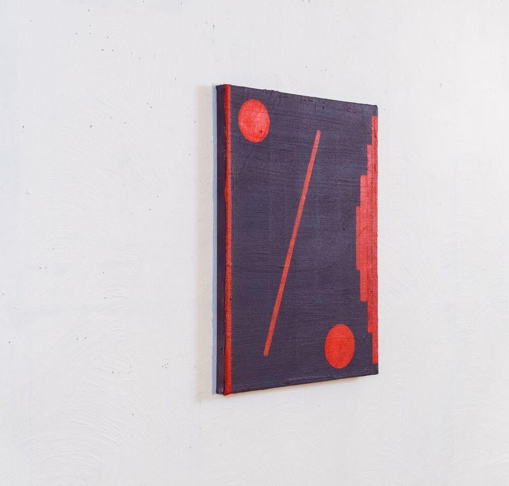 Of Night and Moon//Abstract Geometric - Painting by Brian Edmonds