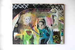 The Very Last Day- Acrylic, Canvas, Oil, Spray Paint, Portrait, Figure, Abstract