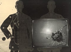 Elvis's TV with Bullet Hole