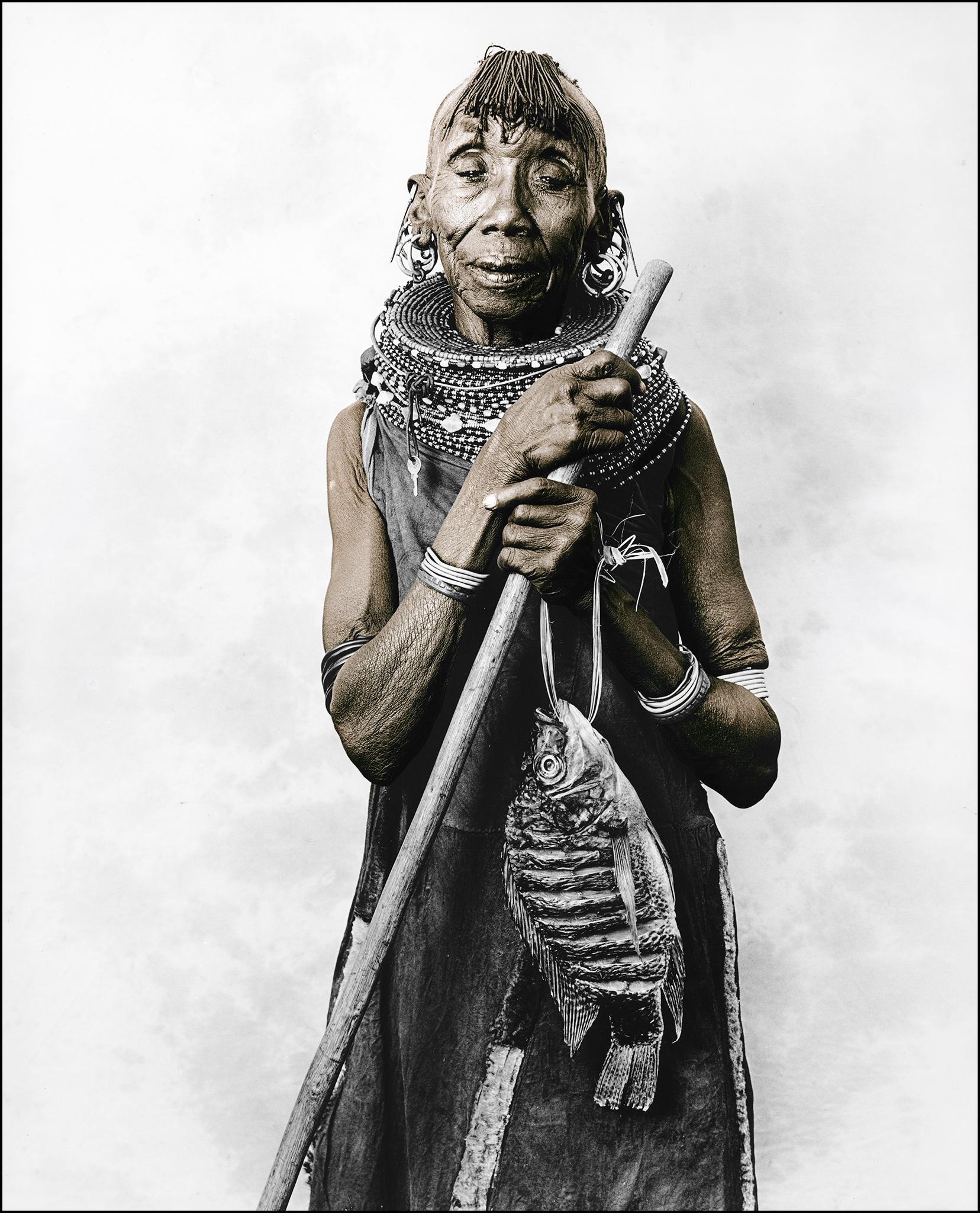 Jan C. Schlegel Portrait Photograph - Tunzala (65), Turkana, Kenya, Silver Gelatine, Photography, Contemporary