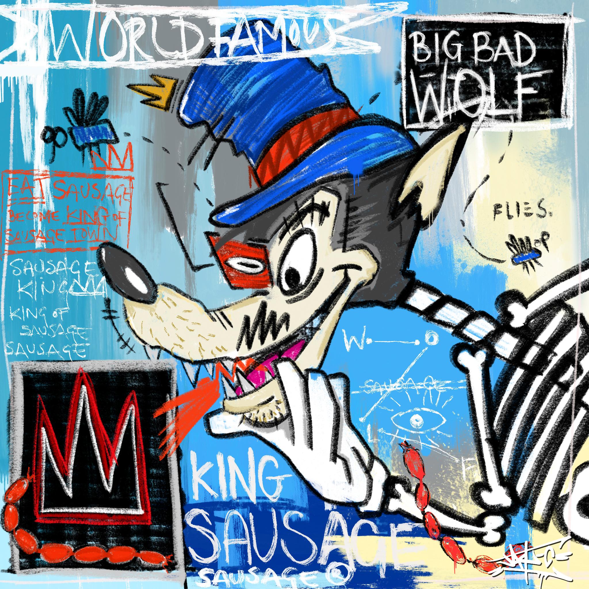 werkzaamheid Weigeren Tegenover Jay-C - Big bad Wolf, Street Art, Pop Art, Wolf, Wall Street For Sale at  1stDibs | wall street pop art, the wolf of wall street artwork