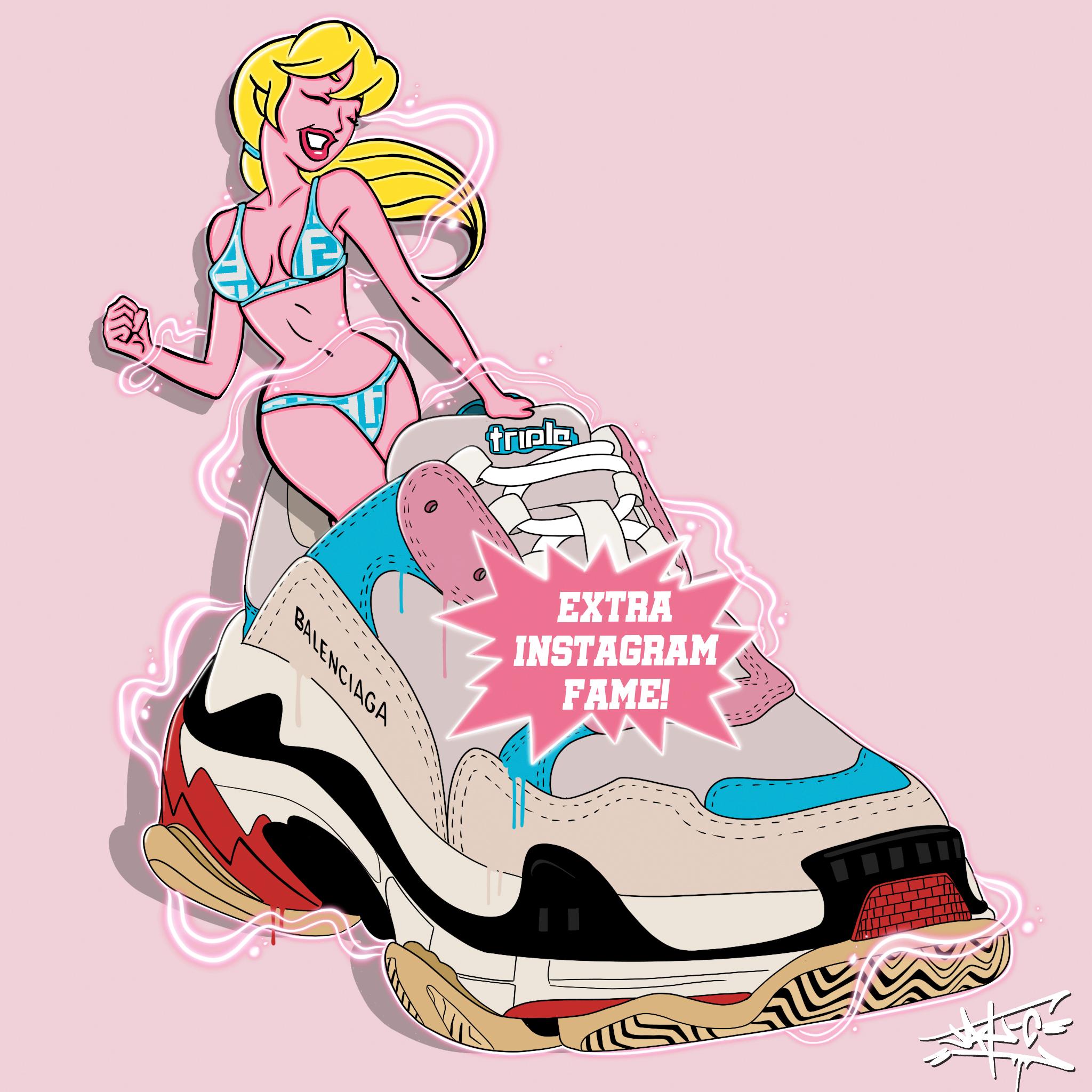 Fama extra instagram, Street Art, Pop Art, Balenciaga