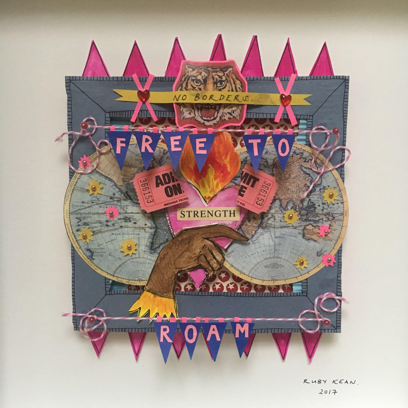 Free to Roam - Mixed Media Art by Ruby Kean