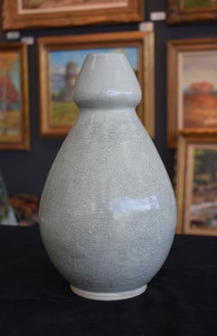 EXTRA BEAUTIFUL SCHWARZES KROKKLEID VASE VON MASTER TEXAS GLAZER AUS SCHWARZ  Pflanzgefäß