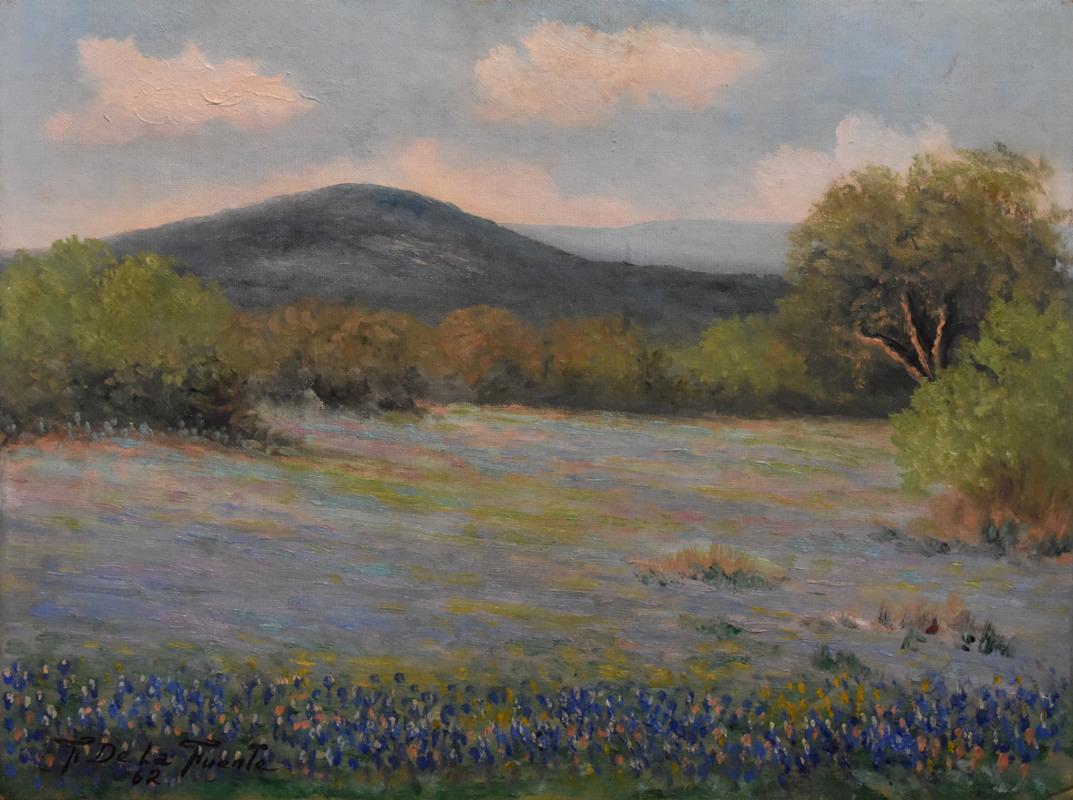 F. De La Fuenta Landscape Painting - "Bluebonnet"
