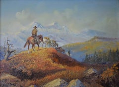 Vintage "Heading For the Hi Country"  Colorado Rocky Mountains Cowboy Scene