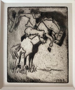 "BUCKING BRONCO"  COWBOY CABALLERO WESTERN MEXICAN HORSEMAN