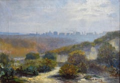 "VIEW OF SAN ANTONIO FROM A DISTANCE"  TEXAS SKYLINE DATED 1912
