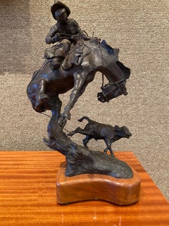 "BRONCS AND ROPES DON'T MIX" WESTERN BRONC COWBOY ARTISTS OF AMERICA