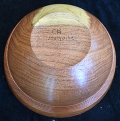 "MESQUITE BOWL WITH BEADS"