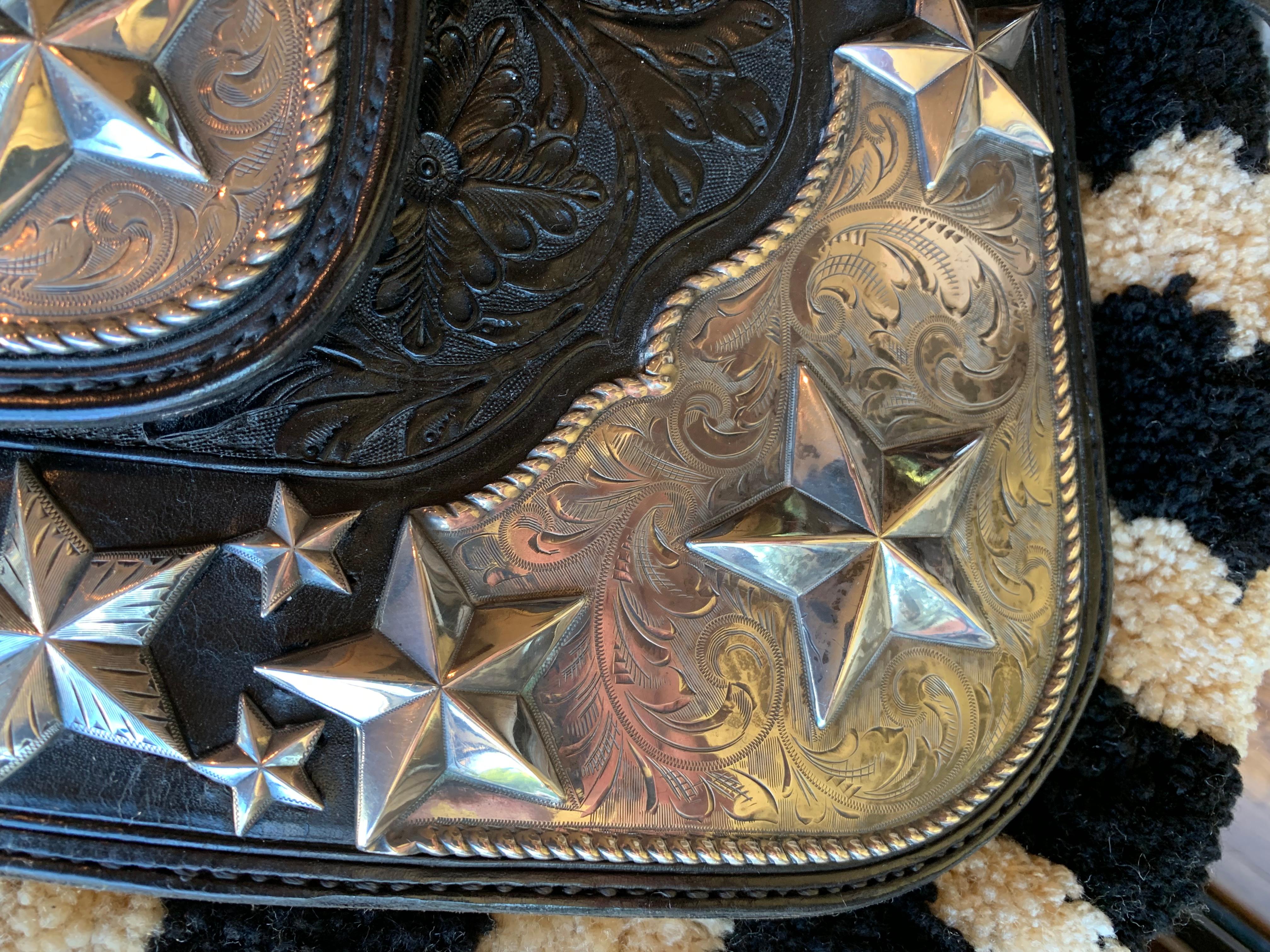 EDWARD BOHLIN 1940s 1950s SILVER MOUNTED PARADE SADDLE HOLLYWOOD WESTERN ARTIST 2