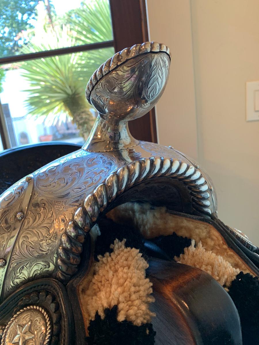 EDWARD BOHLIN 1940s 1950s SILVER MOUNTED PARADE SADDLE HOLLYWOOD WESTERN ARTIST 3