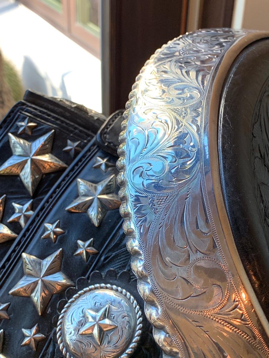 EDWARD BOHLIN 1940s 1950s SILVER MOUNTED PARADE SADDLE HOLLYWOOD WESTERN ARTIST 7