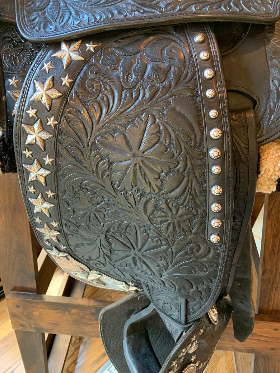 EDWARD BOHLIN 1940s 1950s SILVER MOUNTED PARADE SADDLE HOLLYWOOD WESTERN ARTIST 9
