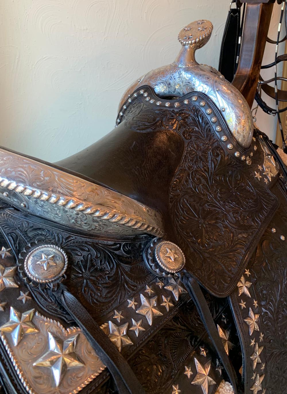 EDWARD BOHLIN 1940s 1950s SILVER MOUNTED PARADE SADDLE HOLLYWOOD WESTERN ARTIST 6