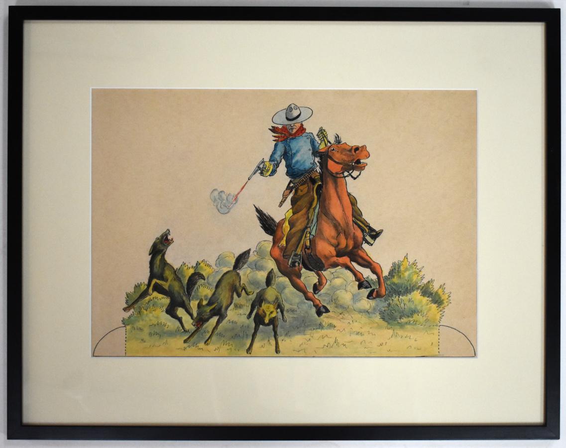 „SET OF 5 ILLUSTRATIONS FROM THE COWBOYS OF CUTOUT RANCH“ im Angebot 4