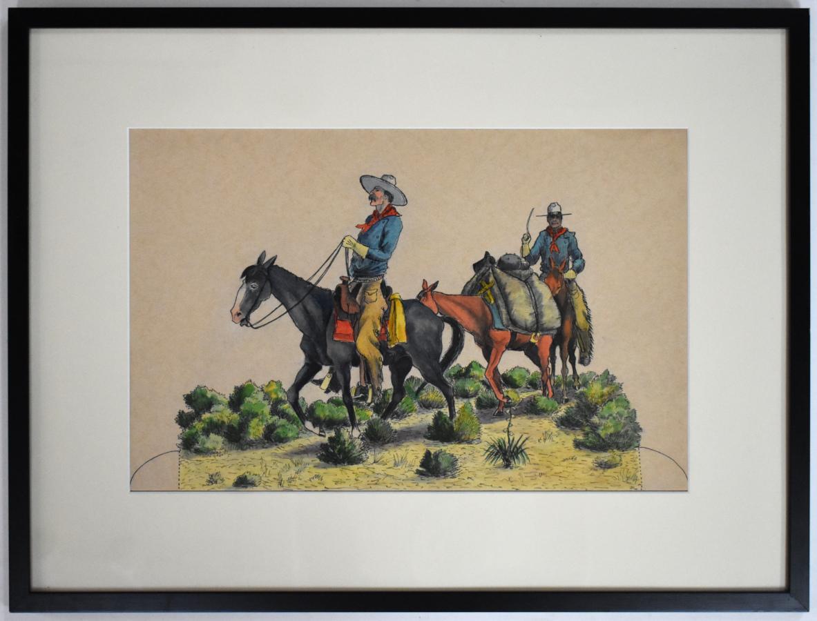„SET OF 5 ILLUSTRATIONS FROM THE COWBOYS OF CUTOUT RANCH“ im Angebot 6
