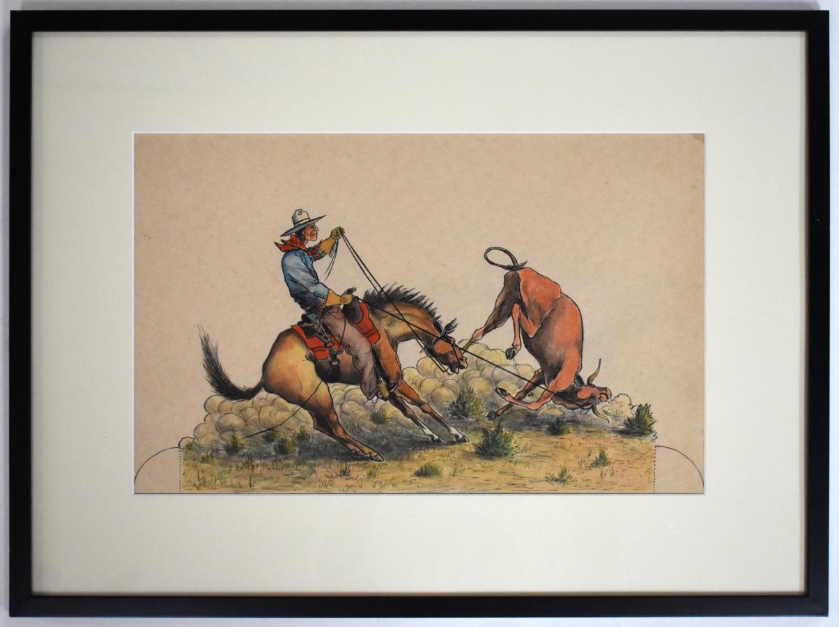 „SET OF 5 ILLUSTRATIONS FROM THE COWBOYS OF CUTOUT RANCH“ im Angebot 2