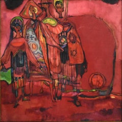 "HYMN TO THE RED MOON BATIK MID CENTURY
