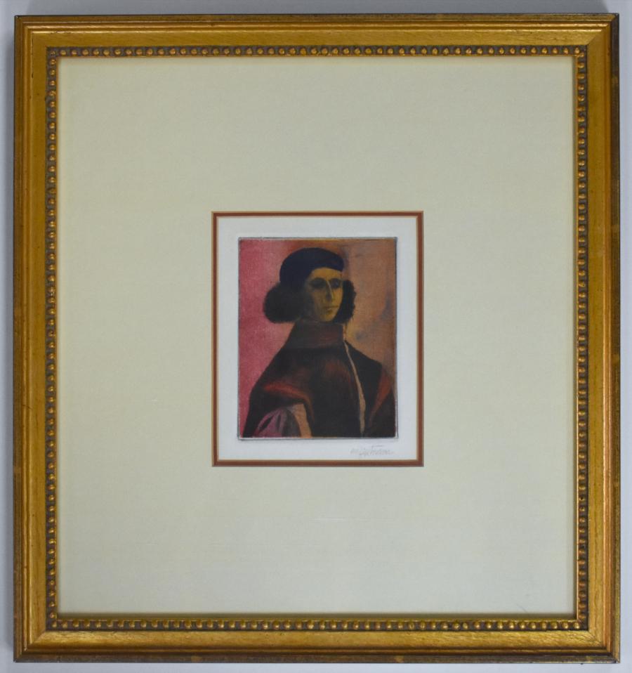 "UOMO DEL RINASCIMENTO" ANNI '60 CIRCA INCORNICIATO 15 X 14