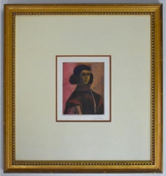 "UOMO DEL RINASCIMENTO" ANNI '60 CIRCA INCORNICIATO 15 X 14