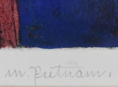 "ALLELUJAH" HAND PAINTED ETCHING FRAMED 15 X 14 CIRCA 1960'S