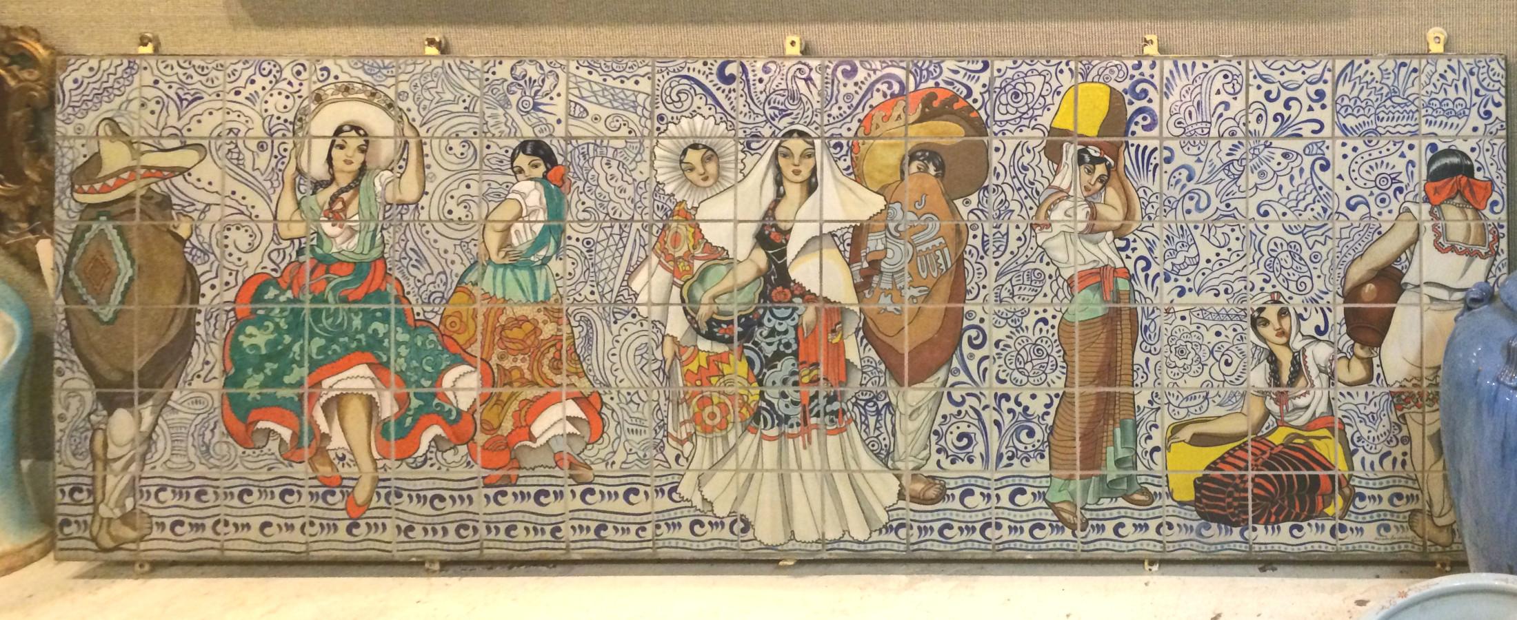 1920s California Tile Mural Salvador Hernandez-Ch California Tile Maker 3