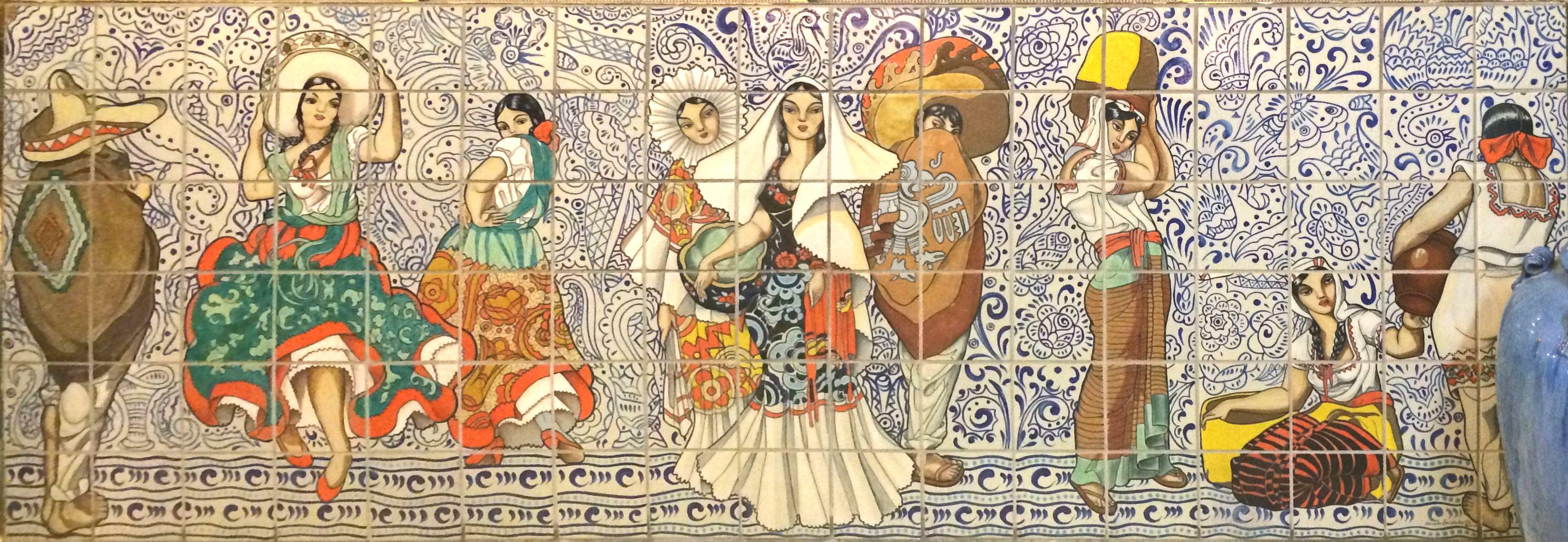 1920s California Tile Mural Salvador Hernandez-Ch California Tile Maker 5