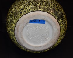 HARDING BLACK POTTERY MID CENTURY MODERN VASE 1967 RARE OIL SPOT GLAZE TEXAS