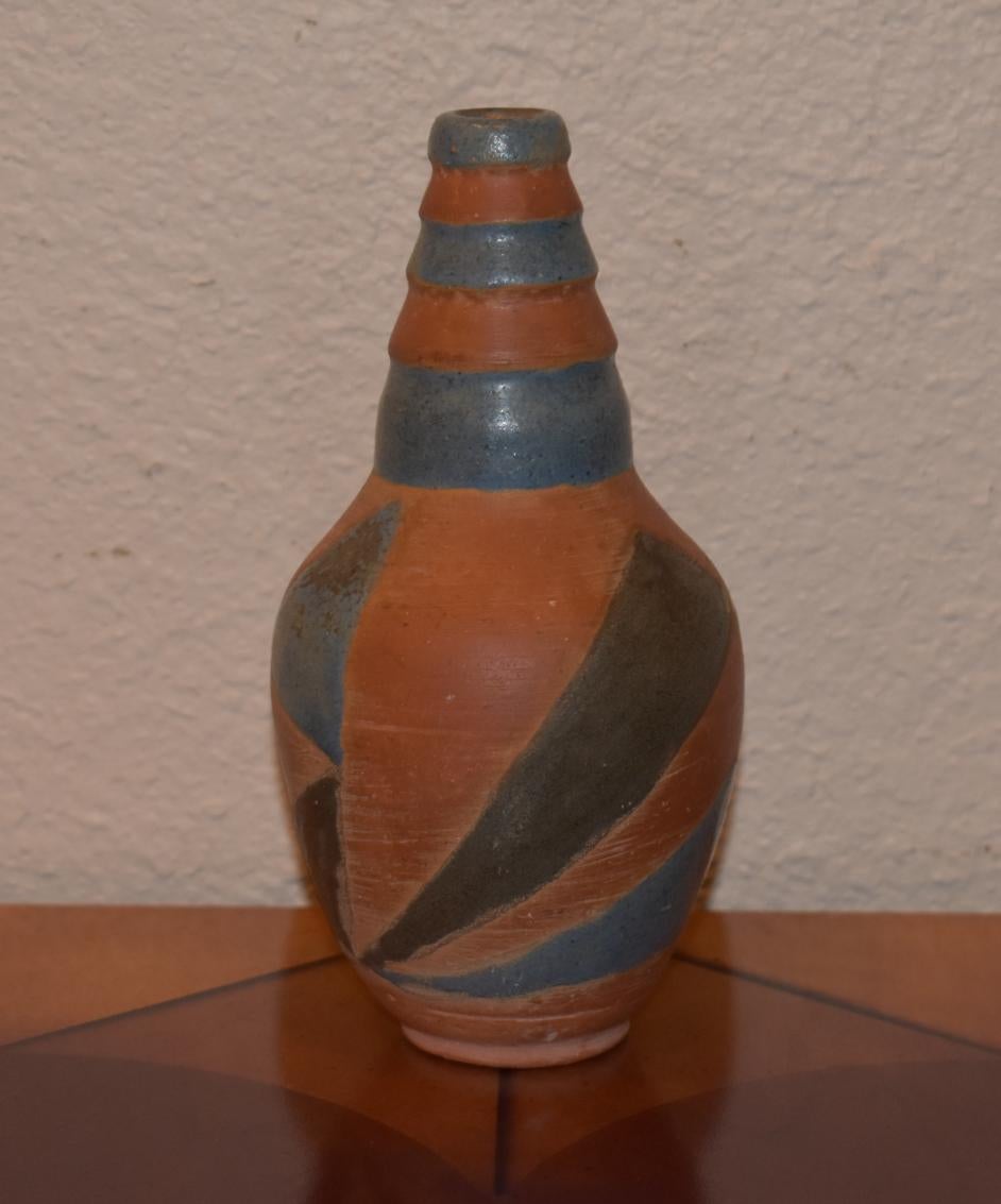 JARRÓN HARDING BLACK POTTERY MID CENTURY MODERN 1939  TEXAS