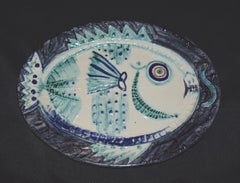Picasso / Madoura - " Poisson de profil " 1951 Edition 25 Fish Motif Plate NICE!