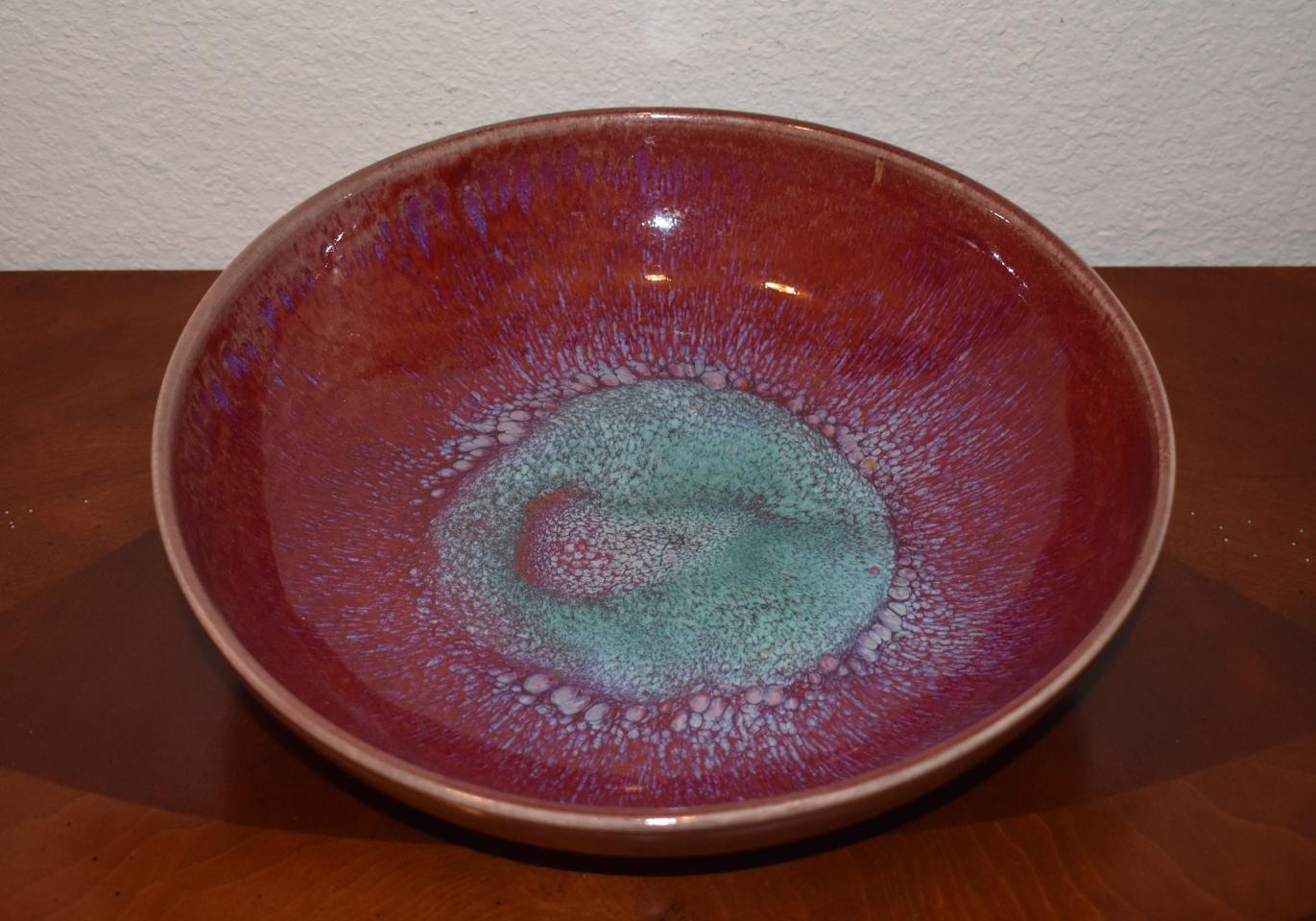 HARDING BLACK (1912-2004) POTTERY MID CENTURY MODERN LARGE BOWL 1955 TEXAS