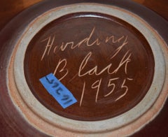 HARDING BLACK (1912-2004) POTTERY MID CENTURY MODERN LARGE BOWL 1955 TEXAS