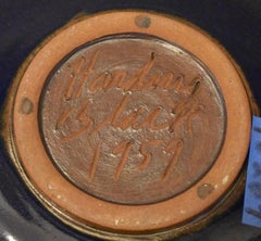 HARDING BLACK (1912-2004) POTTERY NAVY BLUE SGRAFFITO BOWL 1959 TEXAS