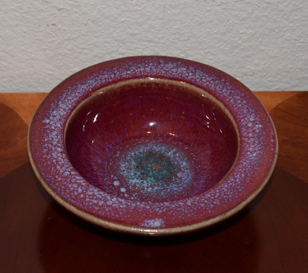HARDING BLACK (1912-2004) POTTERY MID CENTURY MODERN CRYSTALLINE BOWL 1956 TEXAS - Art by Harding Black