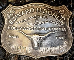EDWARD BOHLIN Années 1930-1940 MONTIE MONTANA SELLLE DE PARADE EN ARGENT HOLLYWOOD