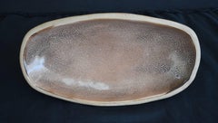 Vintage "AWESOME LARGE OIL SPOT BOWL"  Master Glazer brown and beige earthtones