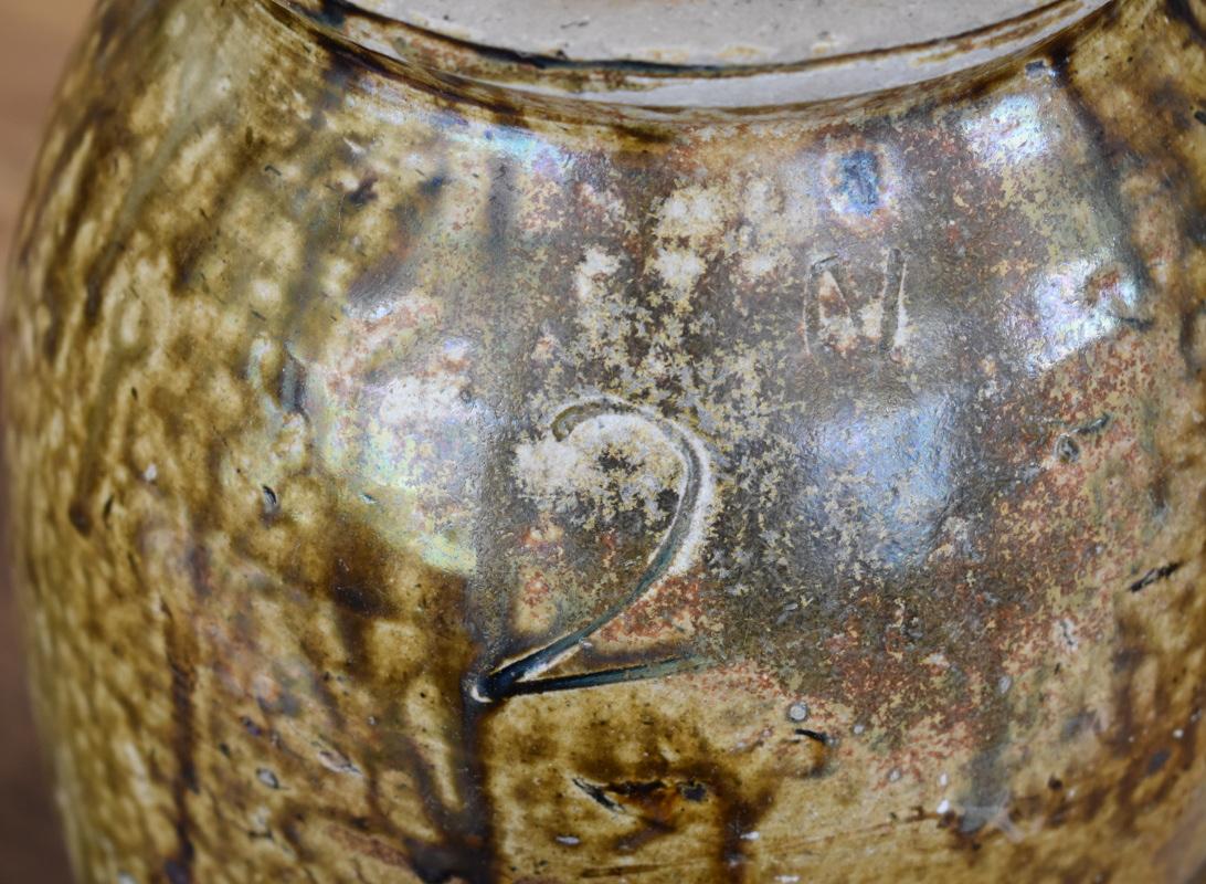 Milligan Frazier (Slave) Texas Utilitarian Art Pottery 2 gallon Jar Ash Glazed  3