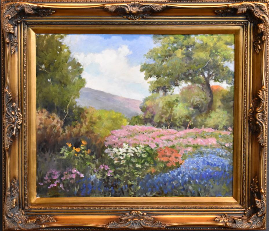 Bette Lou Voorhis Landscape Painting - "Spring Flowers"