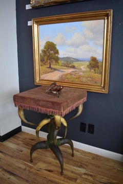 Charles B Fletcher St. Louis Horn Furniture Maker Rare Horn Table Original 1880s