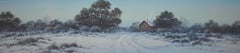 "Texas Ranch in Snow" Texas Hill Country in Snow at Dusk