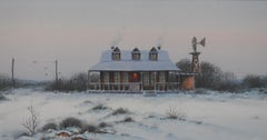 "Texas Ranch in Snow" #2  Texas Hill Country in Snow