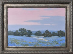 "APRIL TWILIGHT"  GILLESPIE COUNTY TEXAS BLUEBONNETS FREDERICKSBURG