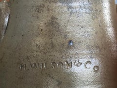 Four Gallon H. Wilson Churn  Antique Texas Pottery  The RAREST OF THE RARE