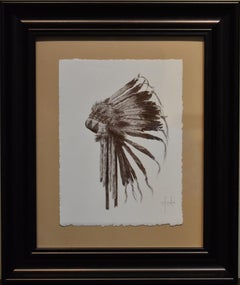 "Sioux Headdress" Eagle Feather Chief Native American Indian