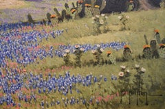 "Blue and Pink"  Texas landscape Bluebonnets and Paintbrush Texas Wildflowers